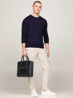 Torby Na Laptopa*Tommy Hilfiger Skórzana Torba Na Laptopa Premium Business BLACK