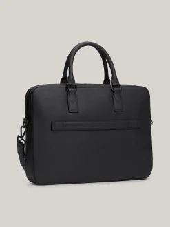 Torby Na Laptopa*Tommy Hilfiger Skórzana Torba Na Laptopa TH Business Z Fakturą BLACK
