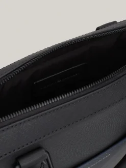 Torby Na Laptopa*Tommy Hilfiger Skórzana Torba Na Laptopa TH Business Z Fakturą BLACK