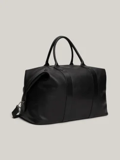 Duże Torby*Tommy Hilfiger Skórzana Torba Sportowa Premium BLACK