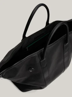 Duże Torby*Tommy Hilfiger Skórzana Torba Sportowa Premium BLACK