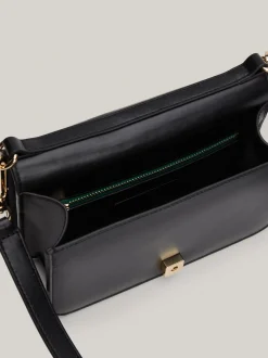 Torebki Na Pasku*Tommy Hilfiger Skórzana Torebka Na Ramię Heritage BLACK