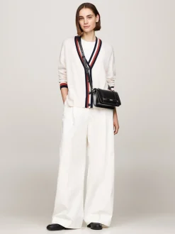 Torebki Na Pasku*Tommy Hilfiger Skórzana Torebka Na Ramię Heritage BLACK