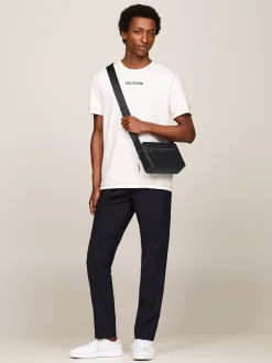 Torebki Na Pasku*Tommy Hilfiger Skórzana Torebka Na Ramię Premium Business BLACK