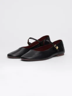 Płaskie Buty|Baleriny*Tommy Hilfiger Skórzane Baleriny Mary Jane BLACK