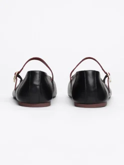 Płaskie Buty|Baleriny*Tommy Hilfiger Skórzane Baleriny Mary Jane BLACK