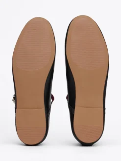 Płaskie Buty|Baleriny*Tommy Hilfiger Skórzane Baleriny Mary Jane BLACK