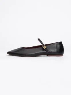 Płaskie Buty|Baleriny*Tommy Hilfiger Skórzane Baleriny Mary Jane BLACK