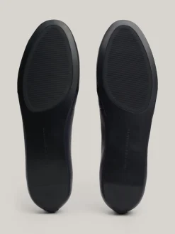 Baleriny|Płaskie Buty*Tommy Hilfiger Skórzane Baleriny Z Kokardą I Flagą SPACE BLUE