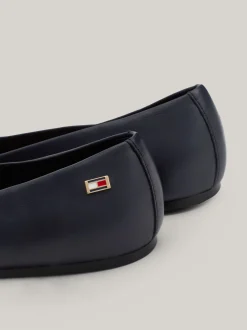 Baleriny|Płaskie Buty*Tommy Hilfiger Skórzane Baleriny Z Kokardą I Flagą SPACE BLUE