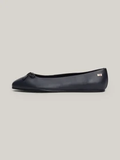 Baleriny|Płaskie Buty*Tommy Hilfiger Skórzane Baleriny Z Kokardą I Flagą SPACE BLUE