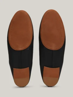 Baleriny|Płaskie Buty*Tommy Hilfiger Skórzane Baleriny Z Plakietką Z Monogramem TH BLACK