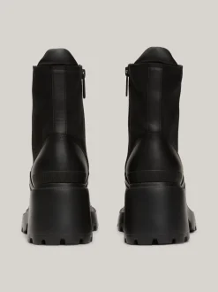 Sznurowane Botki|Botki*Tommy Hilfiger Skórzane Botki BLACK