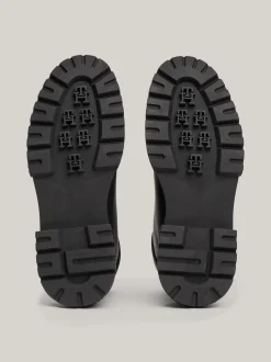 Buty Sznurowane|Buty*Tommy Hilfiger Skórzane Botki Na Podeszwie Z Protektorem BLACK