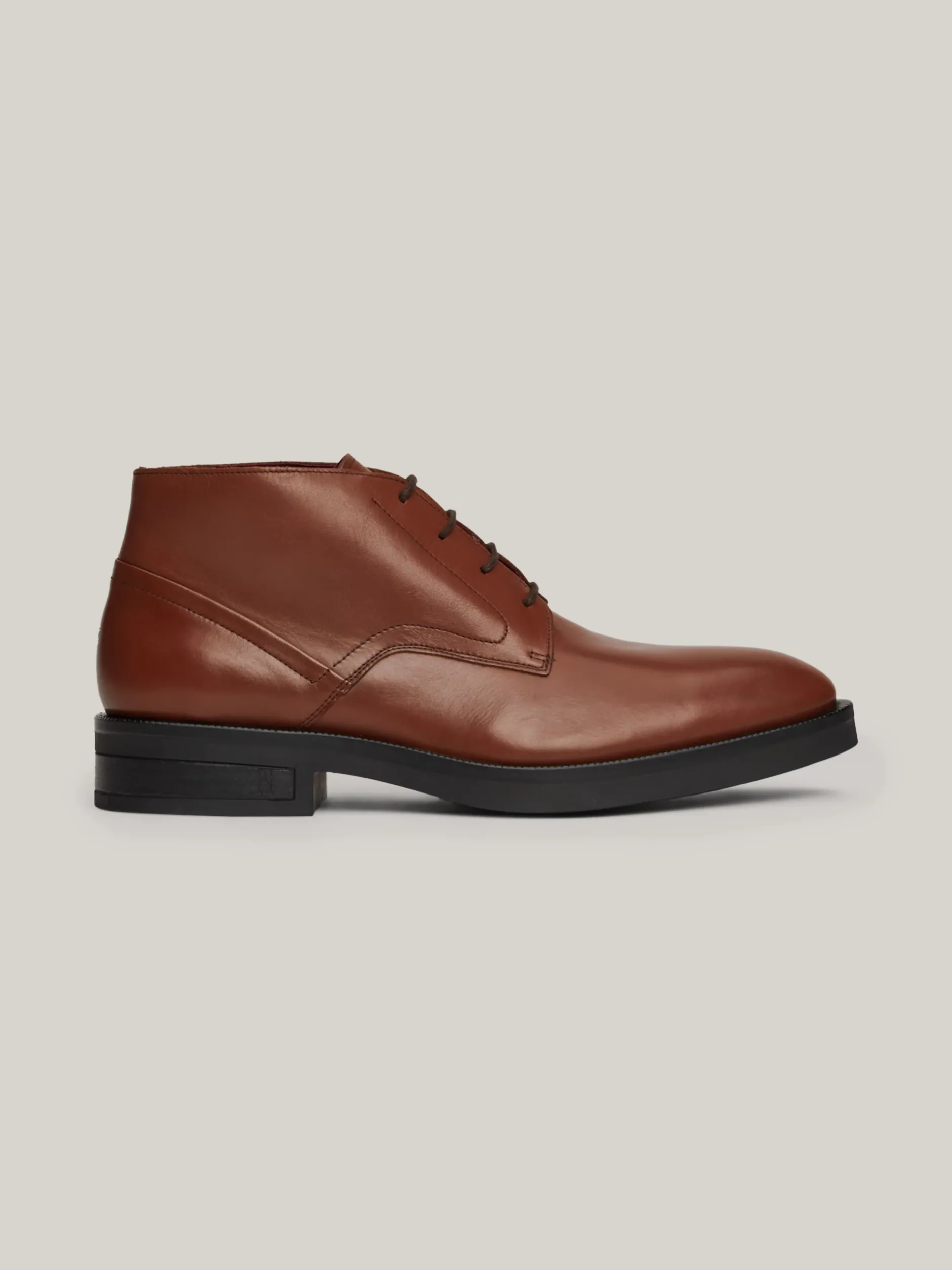 Buty Sznurowane|Buty*Tommy Hilfiger Skórzane Botki TH Monogram WINTER COGNAC