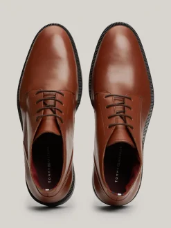 Buty Sznurowane|Buty*Tommy Hilfiger Skórzane Botki TH Monogram WINTER COGNAC