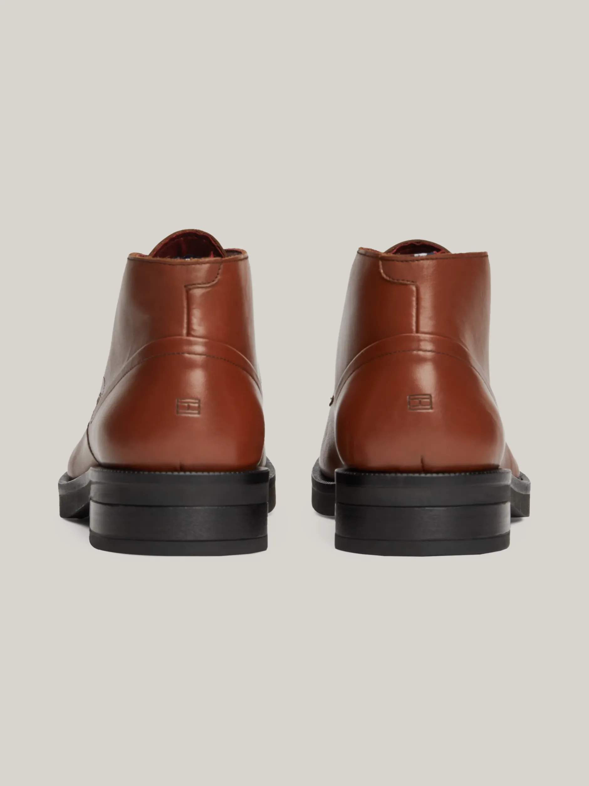 Buty Sznurowane|Buty*Tommy Hilfiger Skórzane Botki TH Monogram WINTER COGNAC