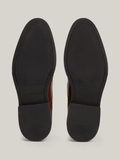 Buty Sznurowane|Buty*Tommy Hilfiger Skórzane Botki TH Monogram WINTER COGNAC
