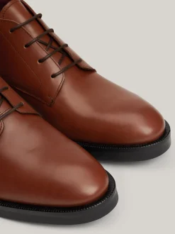 Buty Sznurowane|Buty*Tommy Hilfiger Skórzane Botki TH Monogram WINTER COGNAC