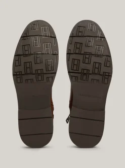 Buty Sznurowane|Buty*Tommy Hilfiger Skórzane Botki Z Ciepłą Wyściółką WINTER COGNAC