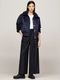 Sznurowane Botki|Botki*Tommy Hilfiger Skórzane Botki Z Monogramem TH BLACK