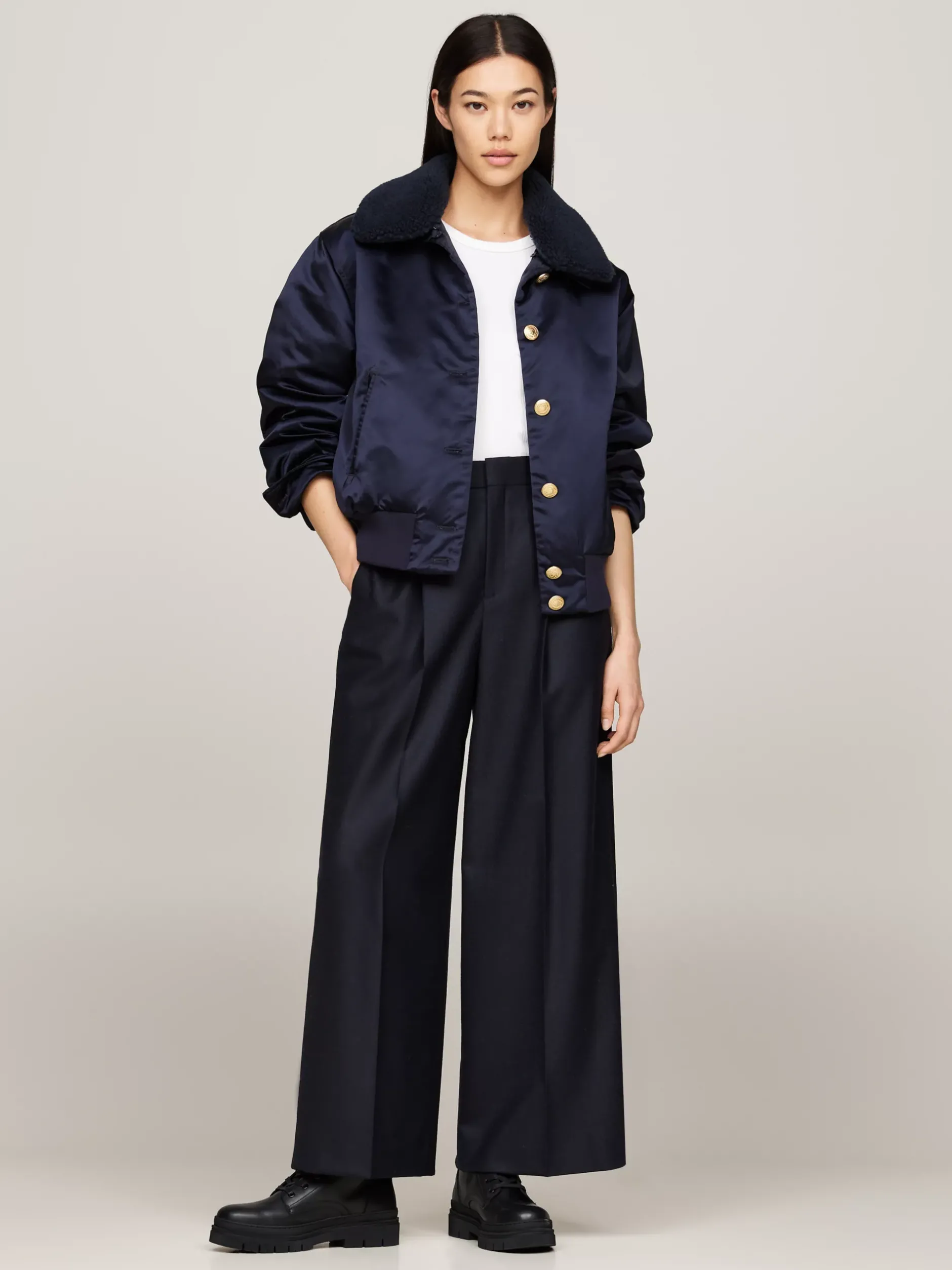 Sznurowane Botki|Botki*Tommy Hilfiger Skórzane Botki Z Monogramem TH BLACK
