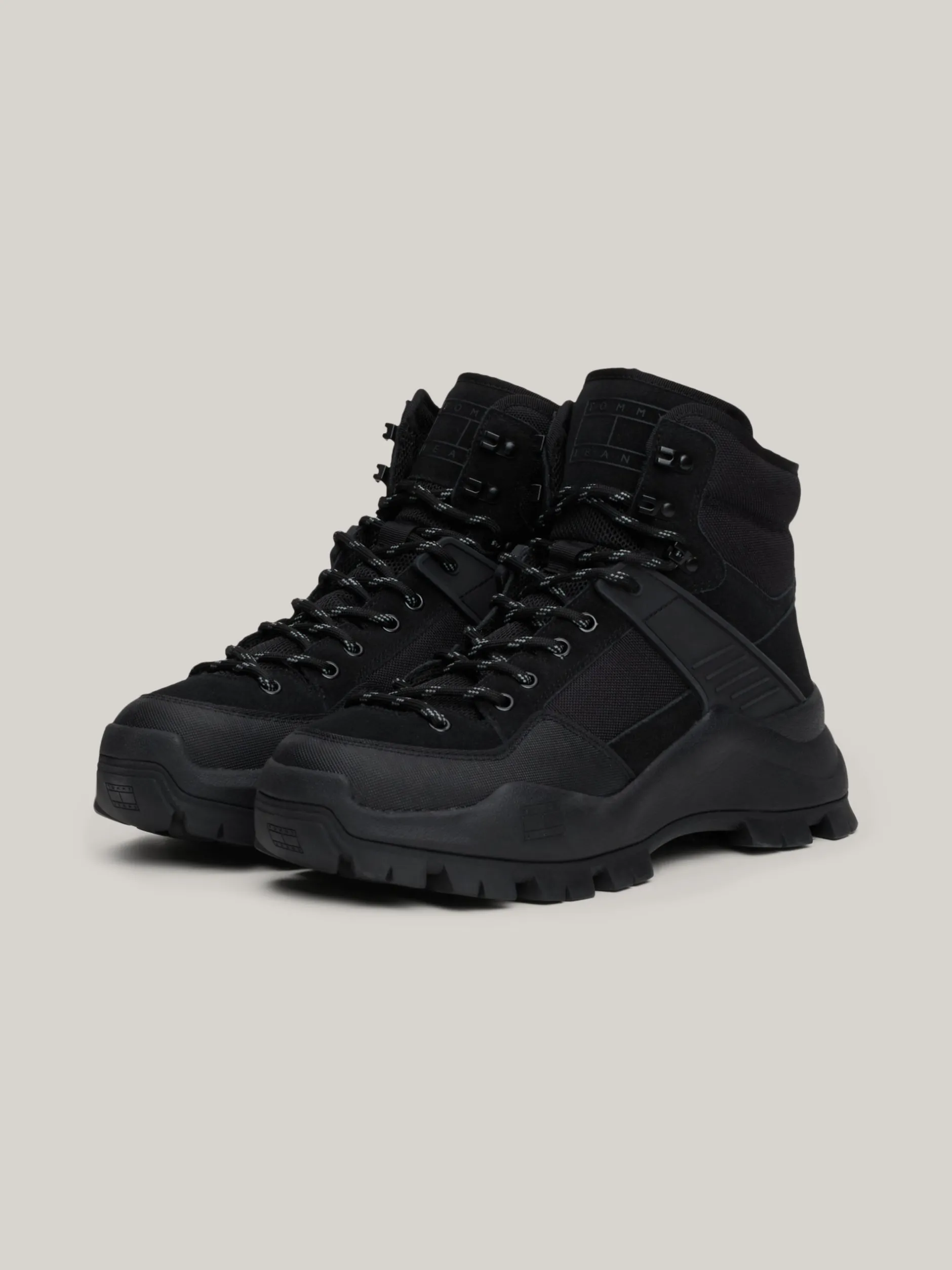 Buty Sznurowane|Buty*Tommy Hilfiger Skórzane Botki Z Protektorem BLACK