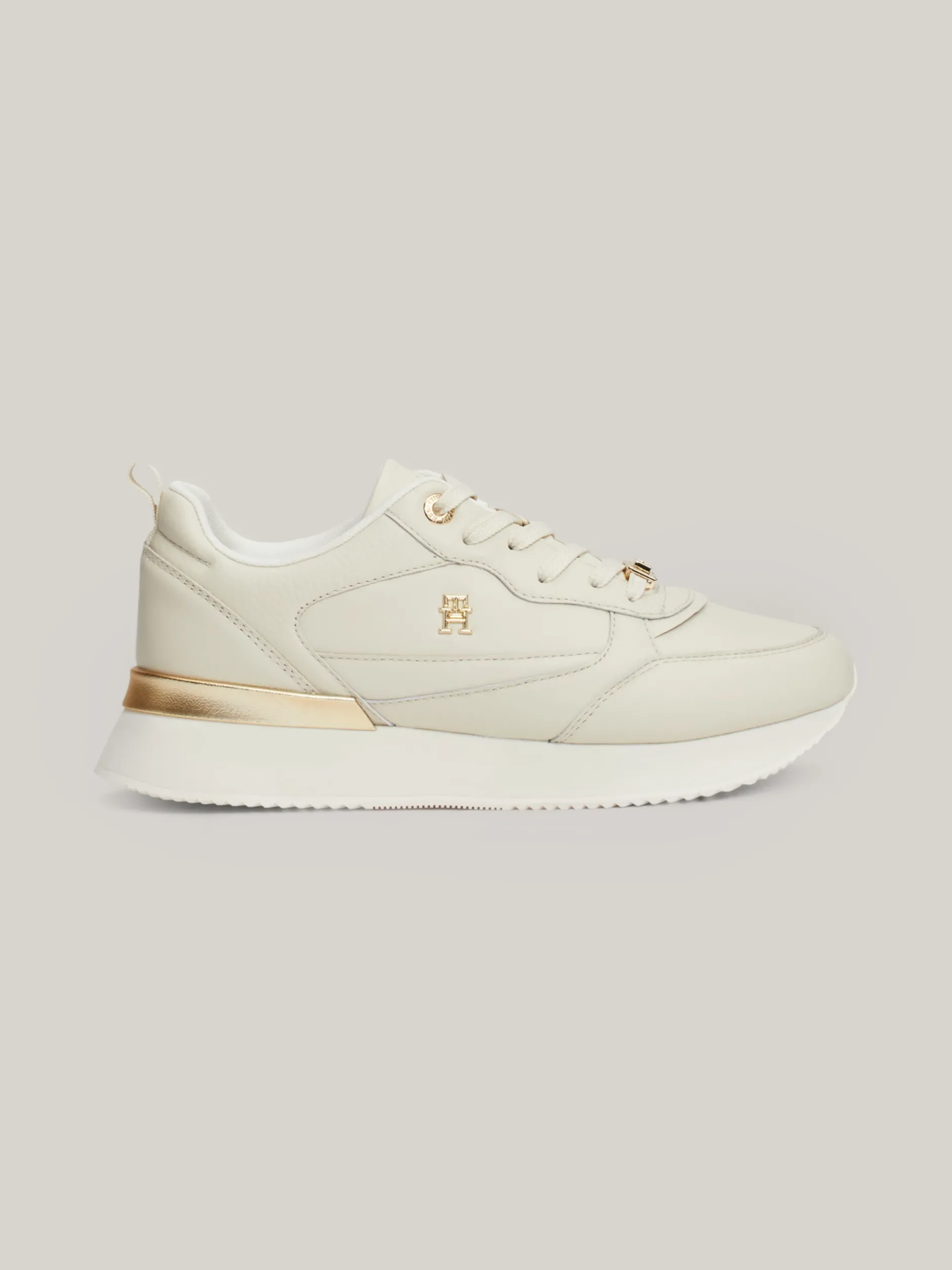 Sneakersy*Tommy Hilfiger Skórzane Buty Do Biegania Z Monogramem TH NEWSPRINT