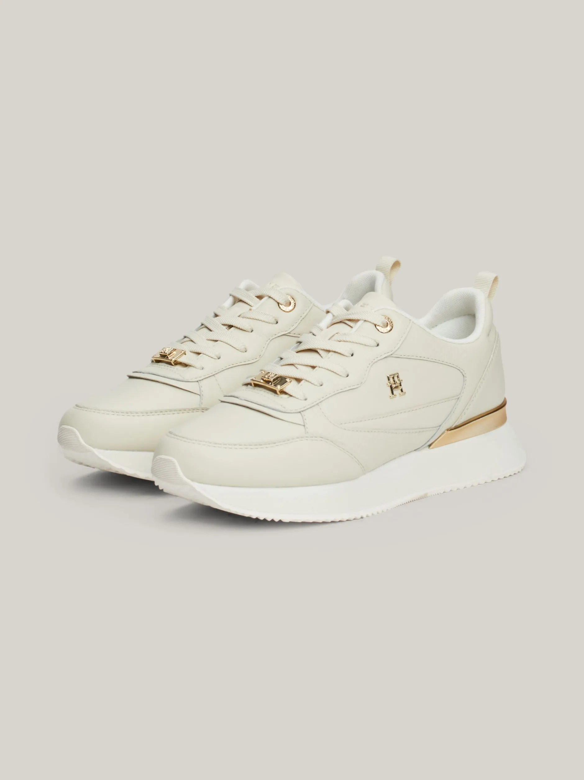 Sneakersy*Tommy Hilfiger Skórzane Buty Do Biegania Z Monogramem TH NEWSPRINT
