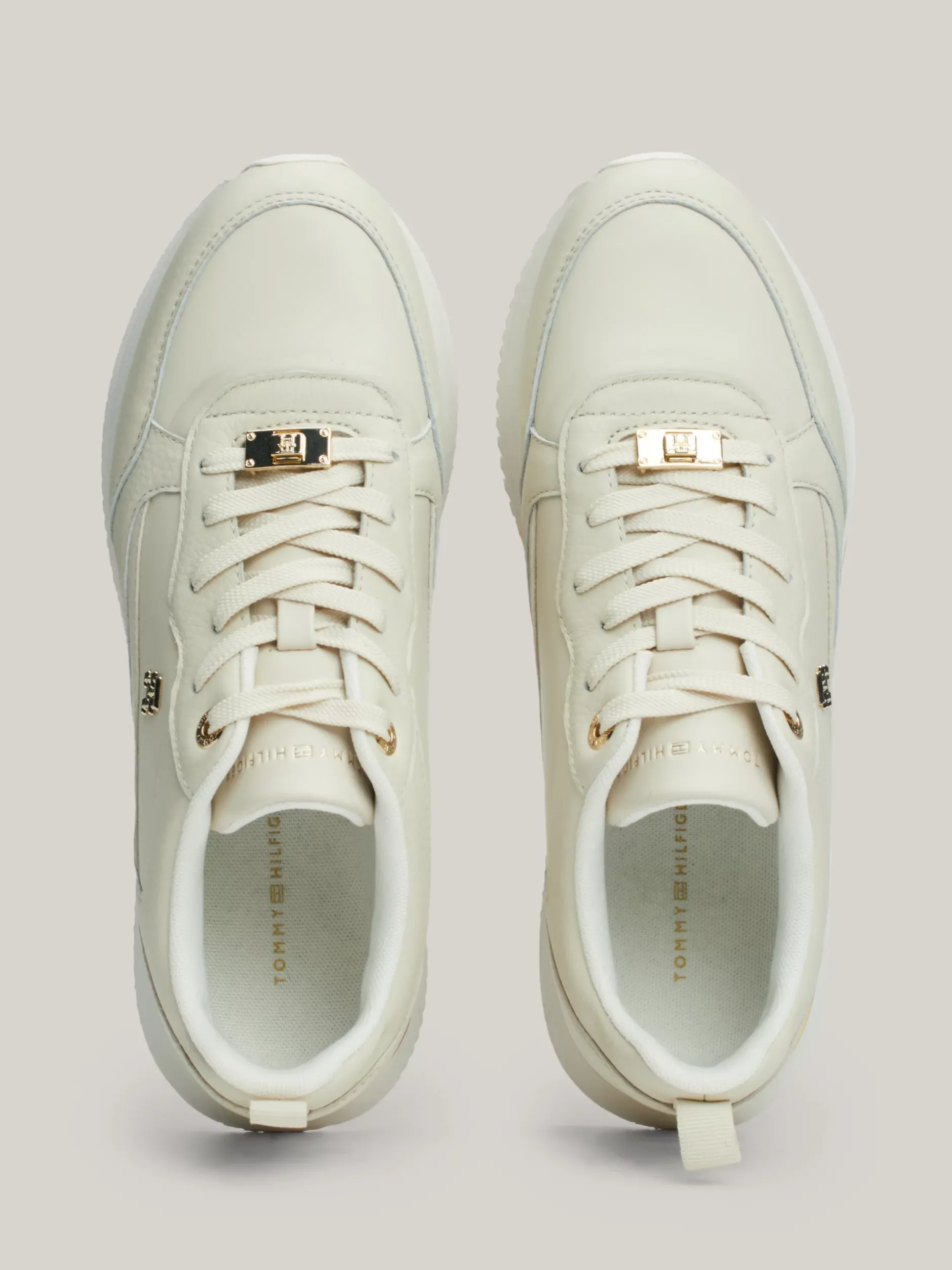 Sneakersy*Tommy Hilfiger Skórzane Buty Do Biegania Z Monogramem TH NEWSPRINT