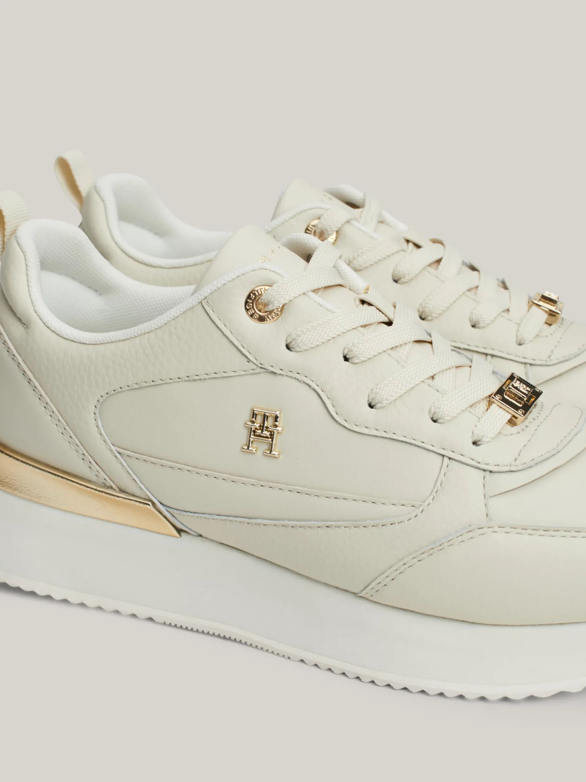 Sneakersy*Tommy Hilfiger Skórzane Buty Do Biegania Z Monogramem TH NEWSPRINT