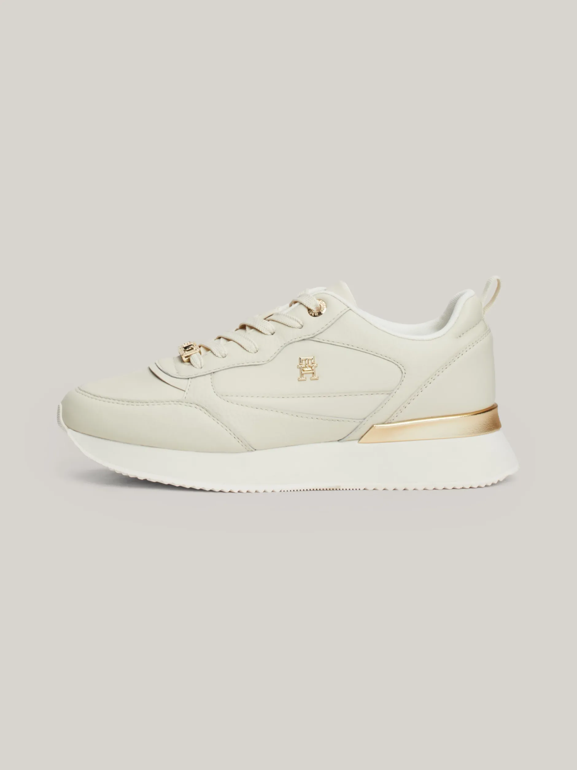 Sneakersy*Tommy Hilfiger Skórzane Buty Do Biegania Z Monogramem TH NEWSPRINT