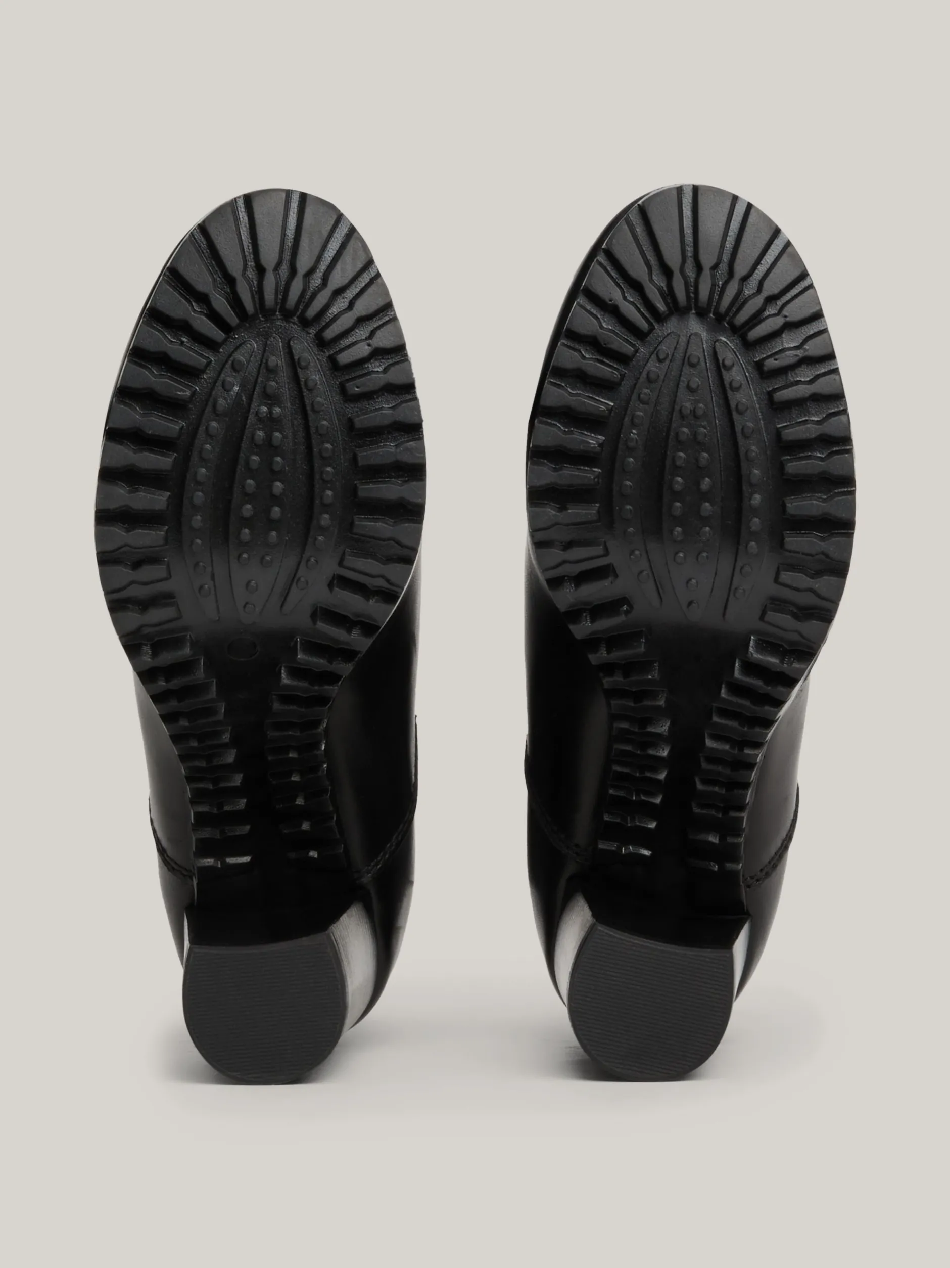 Botki Do Kostki|Botki*Tommy Hilfiger Skórzane Buty Do Kostki Na Wysokim Obcasie BLACK