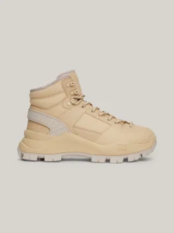 Sznurowane Botki|Botki*Tommy Hilfiger Skórzane Buty Do Kostki Na Grubej Podeszwie GENTLE GOLD
