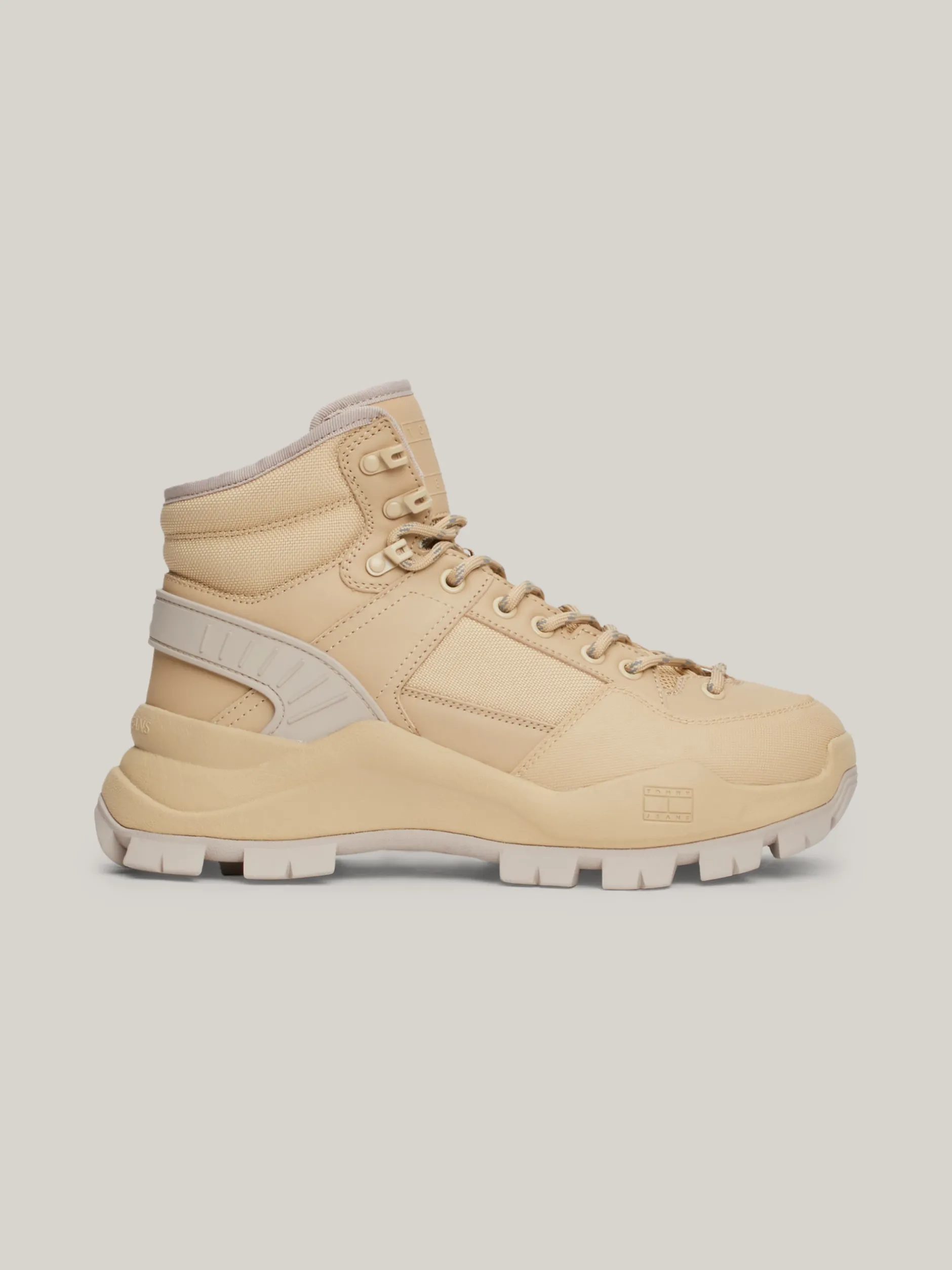 Sznurowane Botki|Botki*Tommy Hilfiger Skórzane Buty Do Kostki Na Grubej Podeszwie GENTLE GOLD