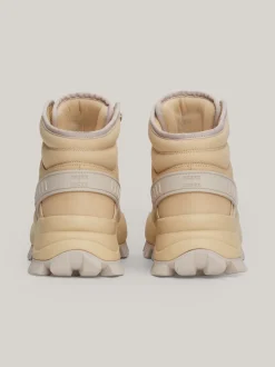 Sznurowane Botki|Botki*Tommy Hilfiger Skórzane Buty Do Kostki Na Grubej Podeszwie GENTLE GOLD