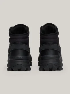 Sznurowane Botki|Botki*Tommy Hilfiger Skórzane Buty Do Kostki Na Grubej Podeszwie BLACK