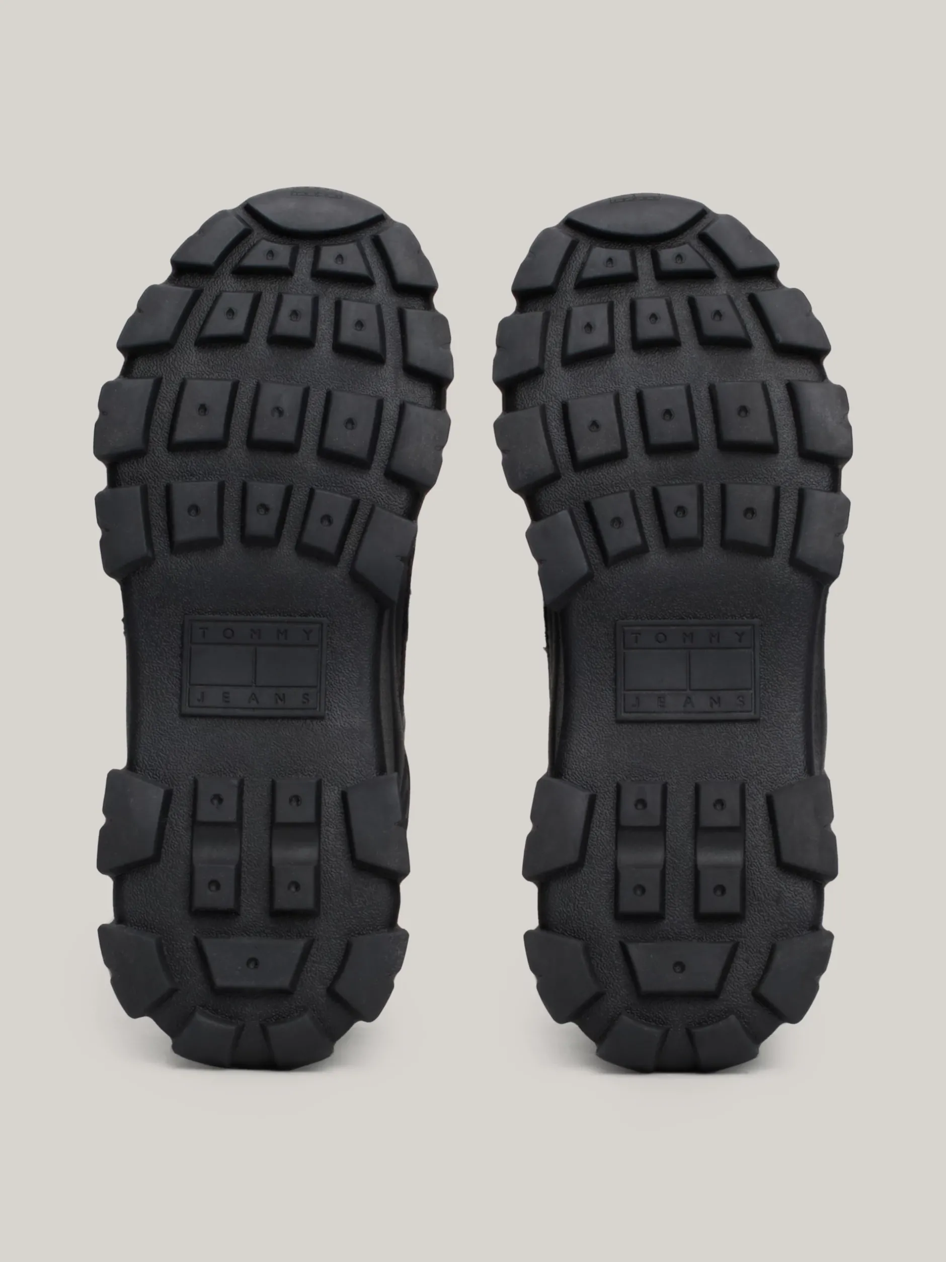 Sznurowane Botki|Botki*Tommy Hilfiger Skórzane Buty Do Kostki Na Grubej Podeszwie BLACK