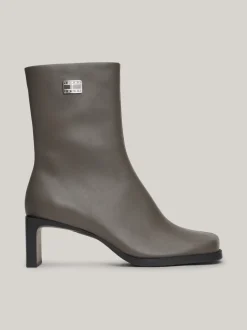Botki Do Kostki|Botki*Tommy Hilfiger Skórzane Buty Do Kostki Z Kwadratowym Noskiem ORBITER
