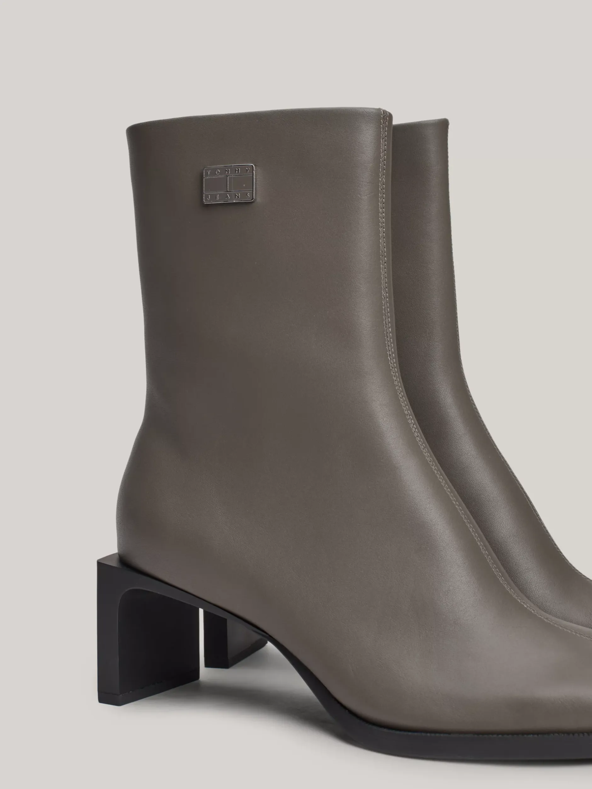 Botki Do Kostki|Botki*Tommy Hilfiger Skórzane Buty Do Kostki Z Kwadratowym Noskiem ORBITER