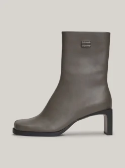 Botki Do Kostki|Botki*Tommy Hilfiger Skórzane Buty Do Kostki Z Kwadratowym Noskiem ORBITER