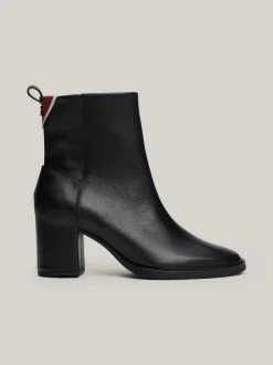 Botki Do Kostki|Botki*Tommy Hilfiger Skórzane Buty Do Kostki Z Monogramem TH BLACK
