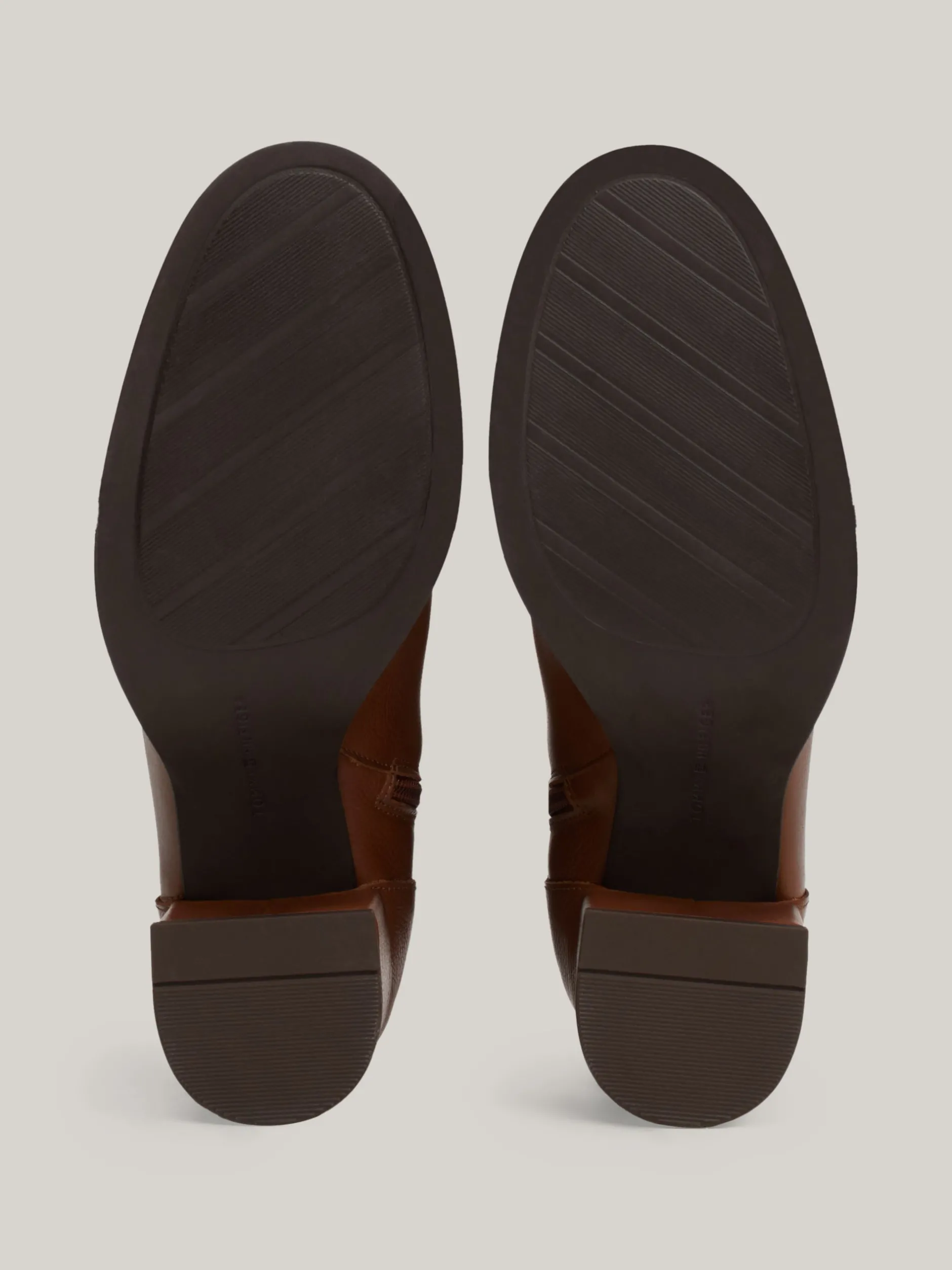 Botki Do Kostki|Botki*Tommy Hilfiger Skórzane Buty Do Kostki Z Monogramem TH COGNAC BROWN