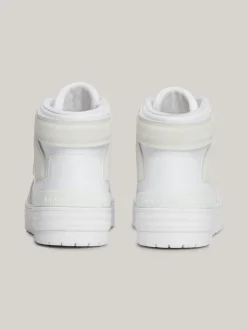 Sneakersy*Tommy Hilfiger Skórzane Buty Do Koszykówki WHITE