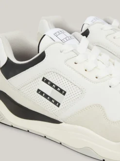 Sneakersy*Tommy Hilfiger Skórzane Buty Koszykarskie BLACK