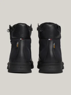 Buty Sznurowane|Buty*Tommy Hilfiger Skórzane Buty Nad Kostkę Z Ciepłą Wyściółką BLACK