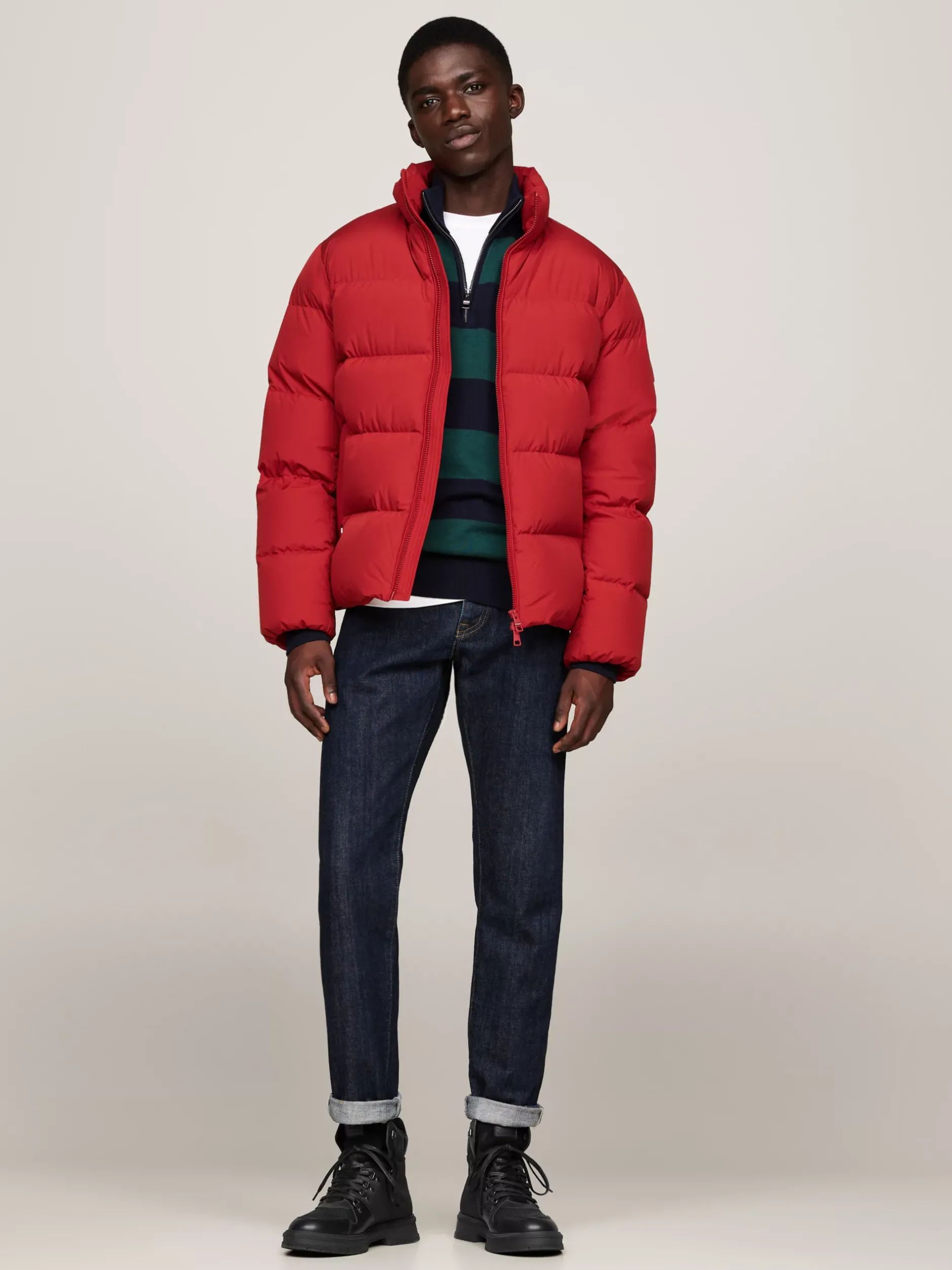 Buty Sznurowane|Buty*Tommy Hilfiger Skórzane Buty Nad Kostkę Z Ciepłą Wyściółką BLACK