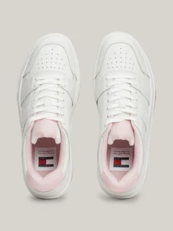 Sneakersy*Tommy Hilfiger Skórzane Buty Sportowe Brooklyn Na Platformie MISTY PINK