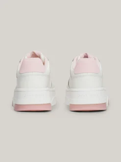 Sneakersy*Tommy Hilfiger Skórzane Buty Sportowe Brooklyn Na Platformie MISTY PINK