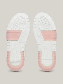 Sneakersy*Tommy Hilfiger Skórzane Buty Sportowe Brooklyn Na Platformie MISTY PINK